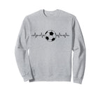 Football Heartbeat Soccer Lovers Sweatshirt - Custom Art Print for Adults
