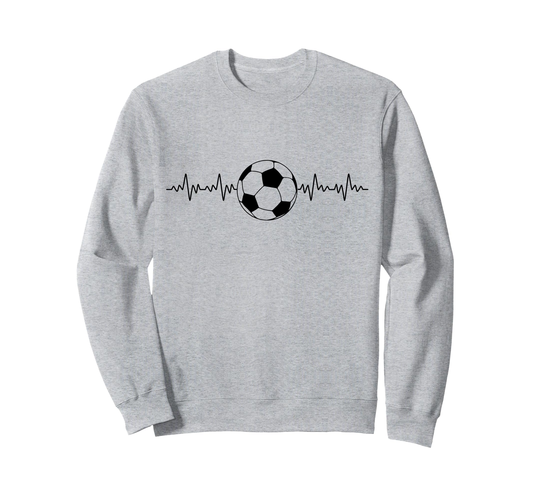Football Heartbeat Soccer Lovers Sweatshirt - Custom Art Print for Adults