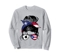 Puerto Rico Soccer Mom Mothers Day Sweatshirt - Minimalist Print Men Women