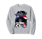 Puerto Rico Soccer Mom Mothers Day Sweatshirt - Minimalist Print Men Women
