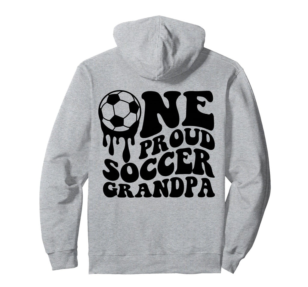 Proud Soccer Grandpa Soccer Ball Hoodie - Casual Everyday Wear for Adults