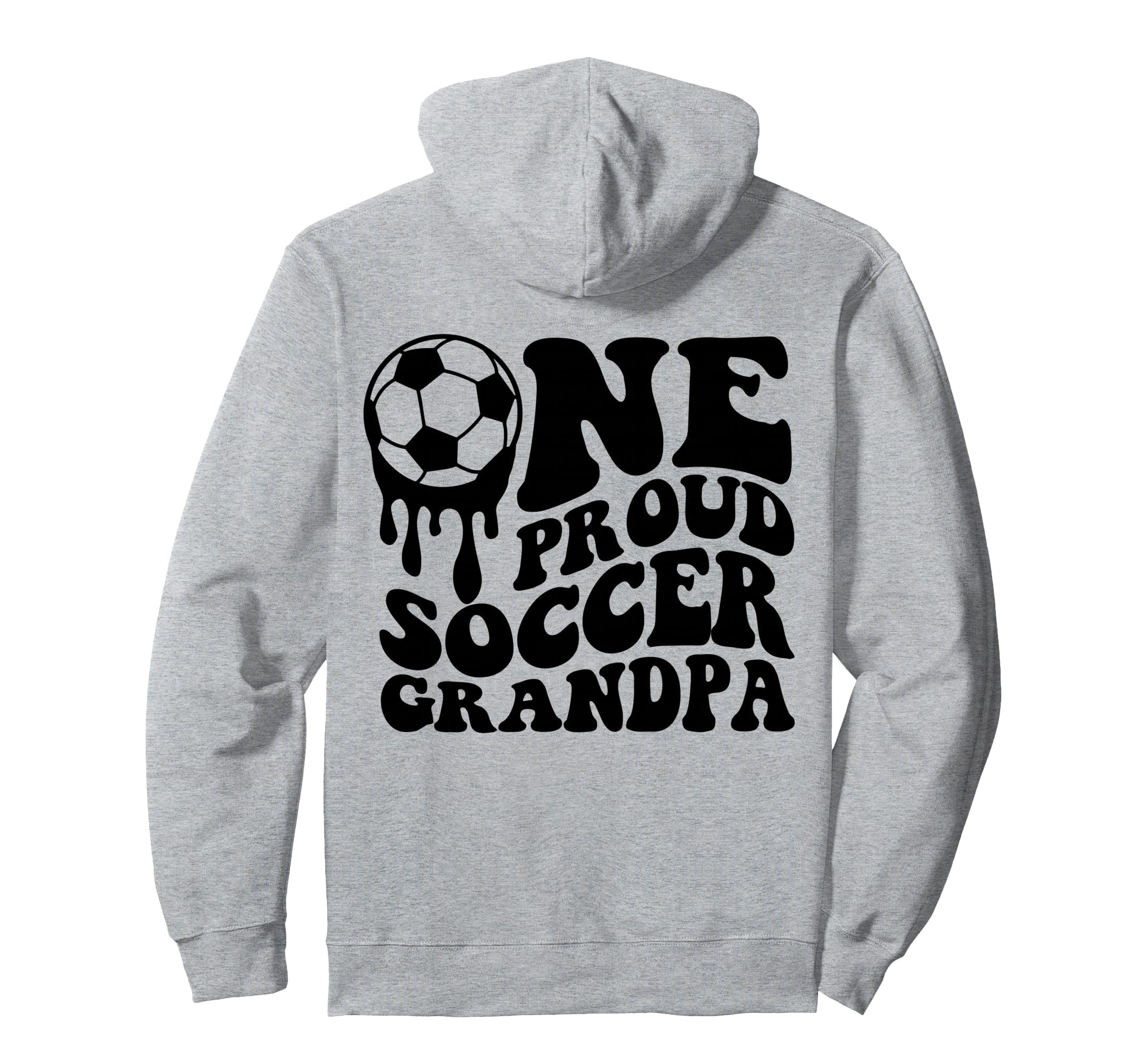 Proud Soccer Grandpa Soccer Ball Hoodie - Casual Everyday Wear for Adults