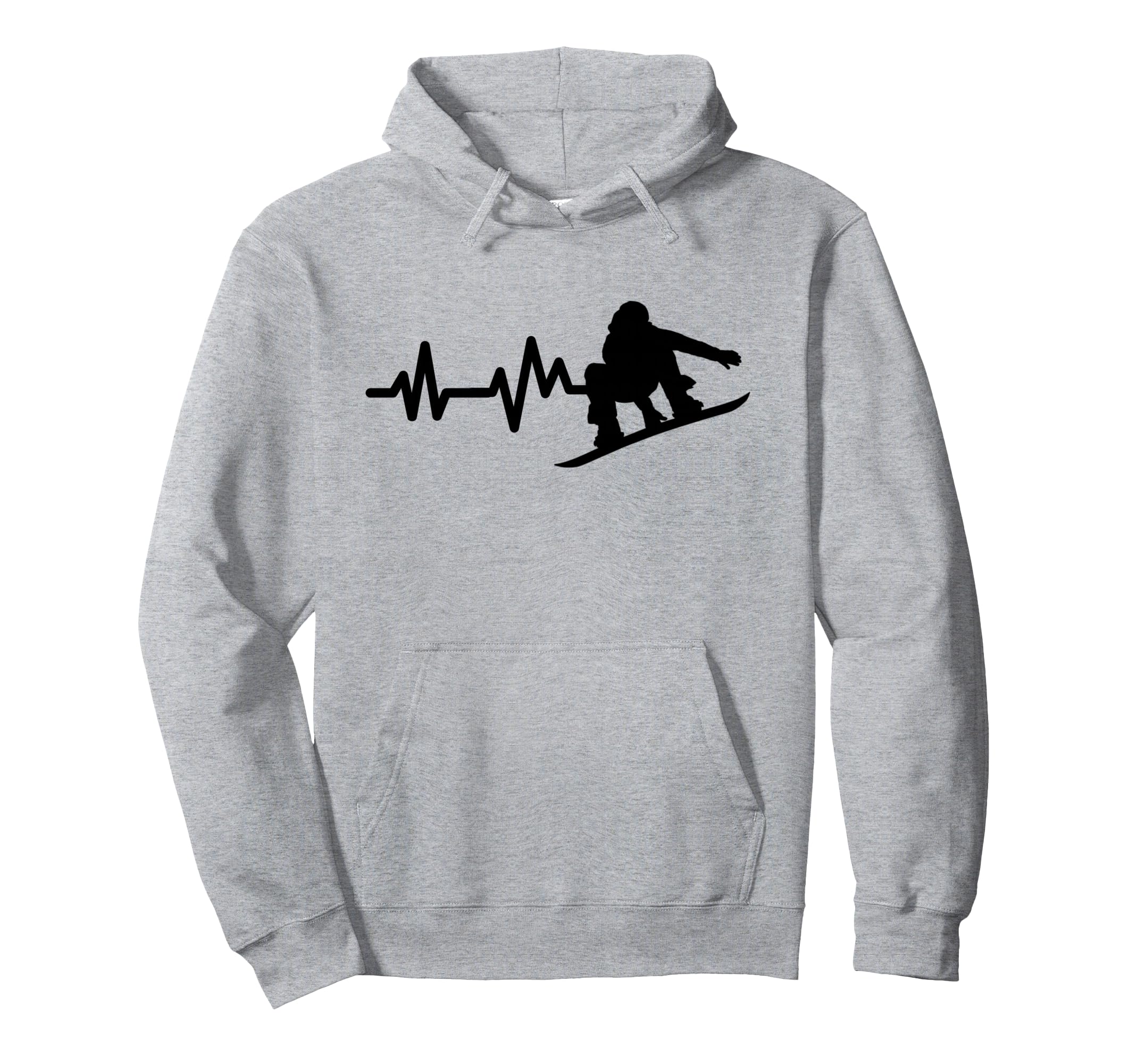 Snowboard Heartbeat Snowboarding Hoodie - Novelty Apparel Unisex