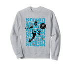 Soccer Player Midcentury Modern Sweatshirt - Fun Novelty Design Unisex
