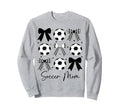 Soccer Mom Funny Coquette Bow Sweatshirt - Minimalist Print for Adults