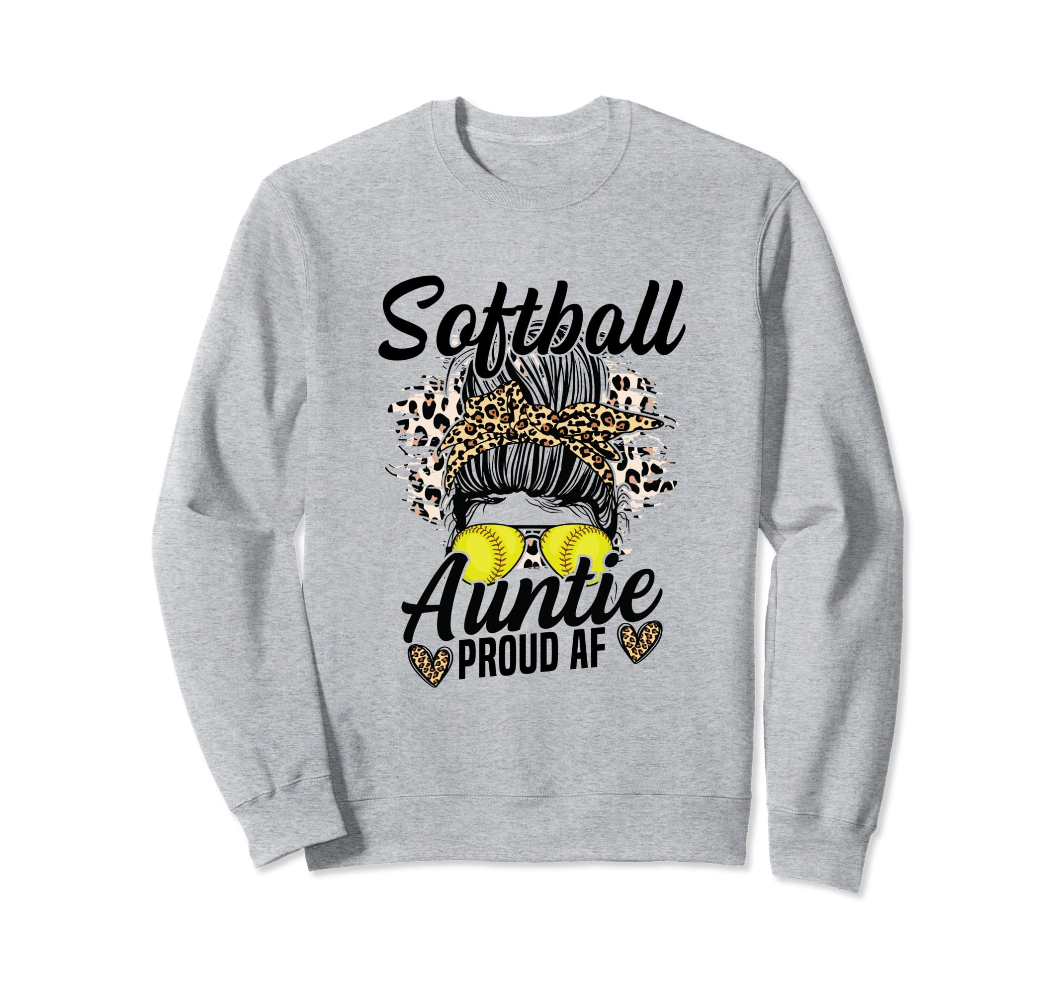 Softball Auntie Proud Af Soccer Sweatshirt - Fun Novelty Design for Adults