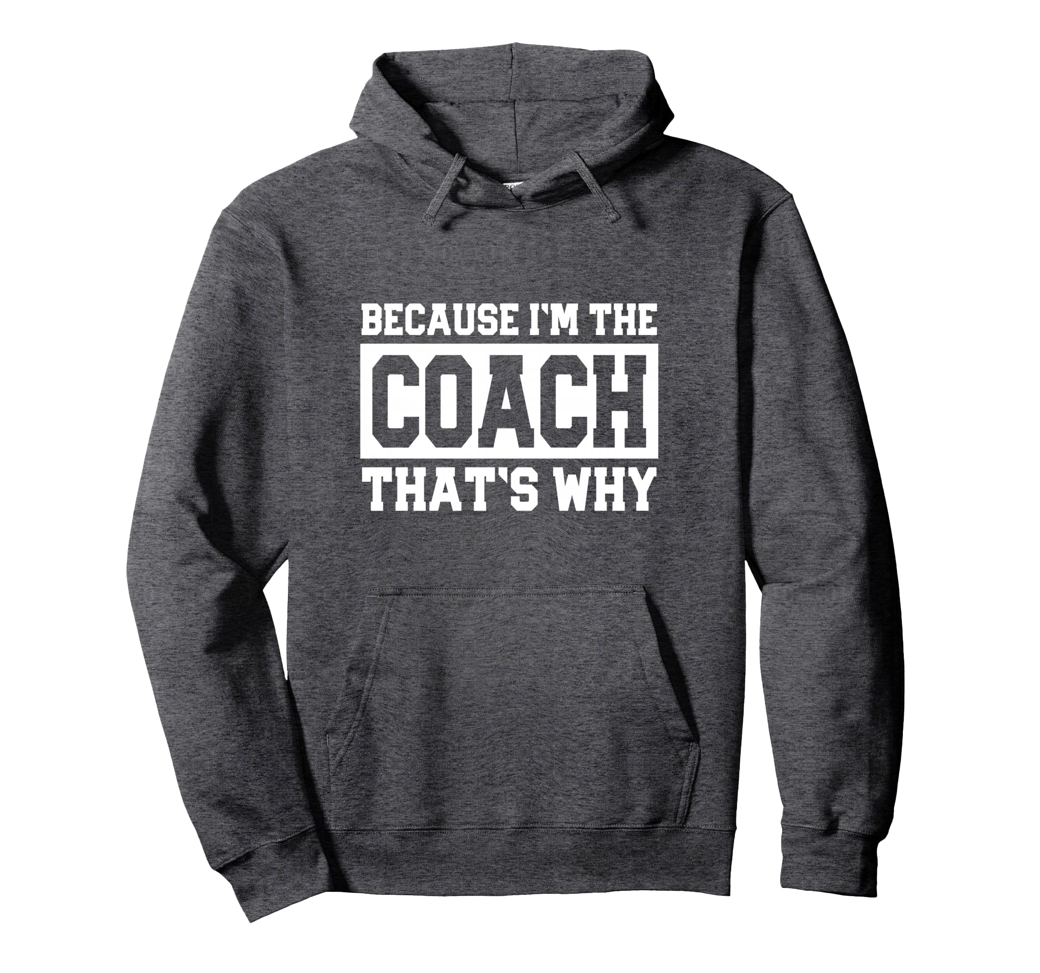 Funny Sports Coach Because Im Coach Hoodie - Minimalist Print Men Women