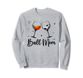 Ball Mom Wine Mom Funny Sweatshirt - Casual Everyday Wear for Adults
