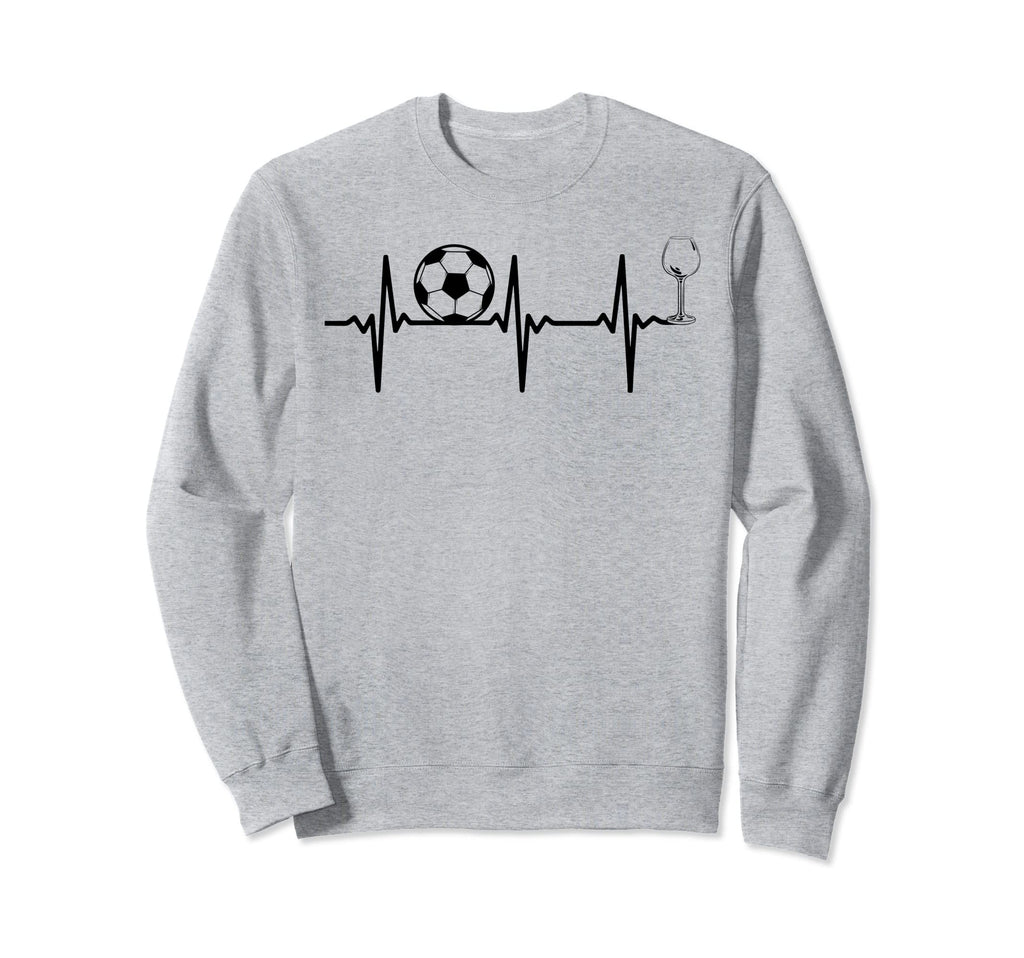 Soccer Heartbeat Wine Soccer Player Sweatshirt - Minimalist Print Unisex