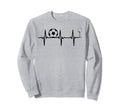 Soccer Heartbeat Wine Soccer Player Sweatshirt - Minimalist Print Unisex