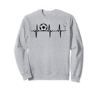 Soccer Heartbeat Wine Soccer Player Sweatshirt - Minimalist Print Unisex