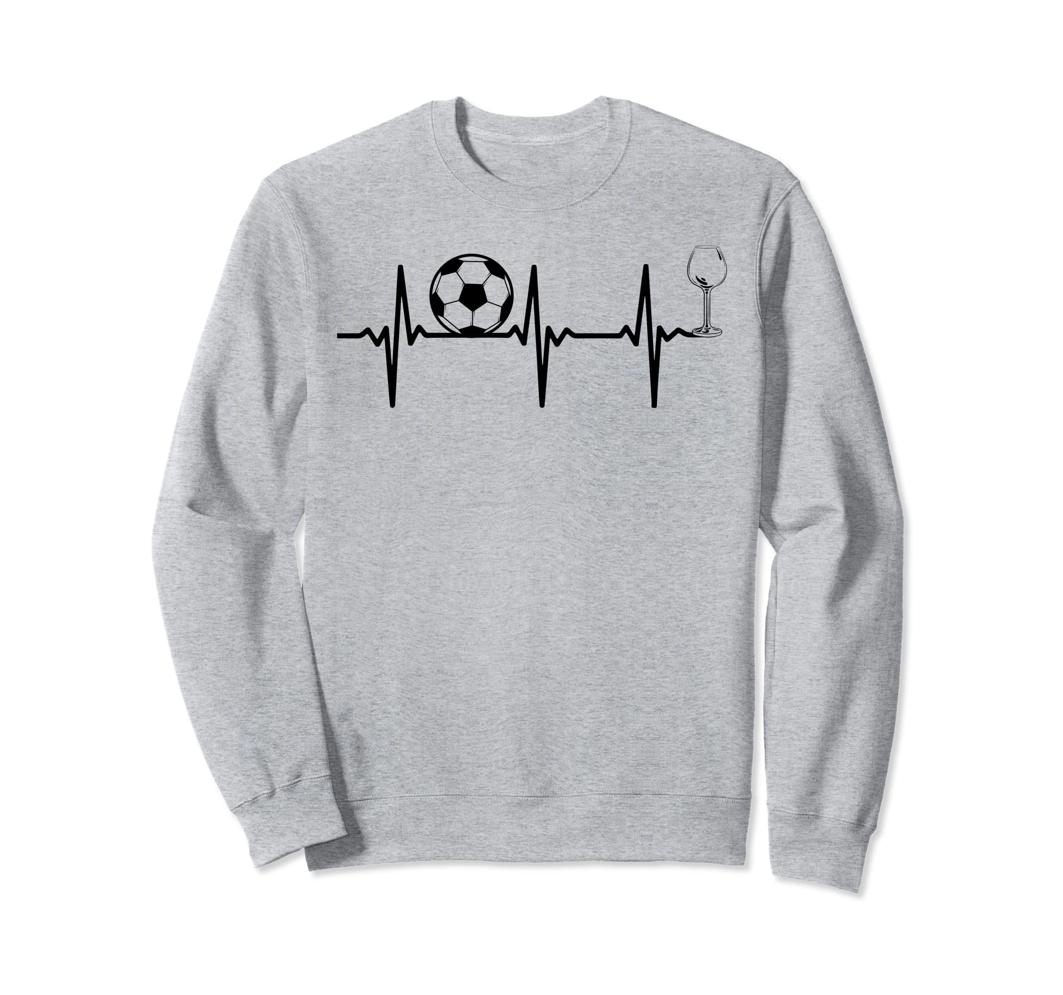 Soccer Heartbeat Wine Soccer Player Sweatshirt - Minimalist Print Unisex