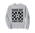 Groovy Soccer Soccer Game Day Vibes Only Sweatshirt - Graphic Print Unisex
