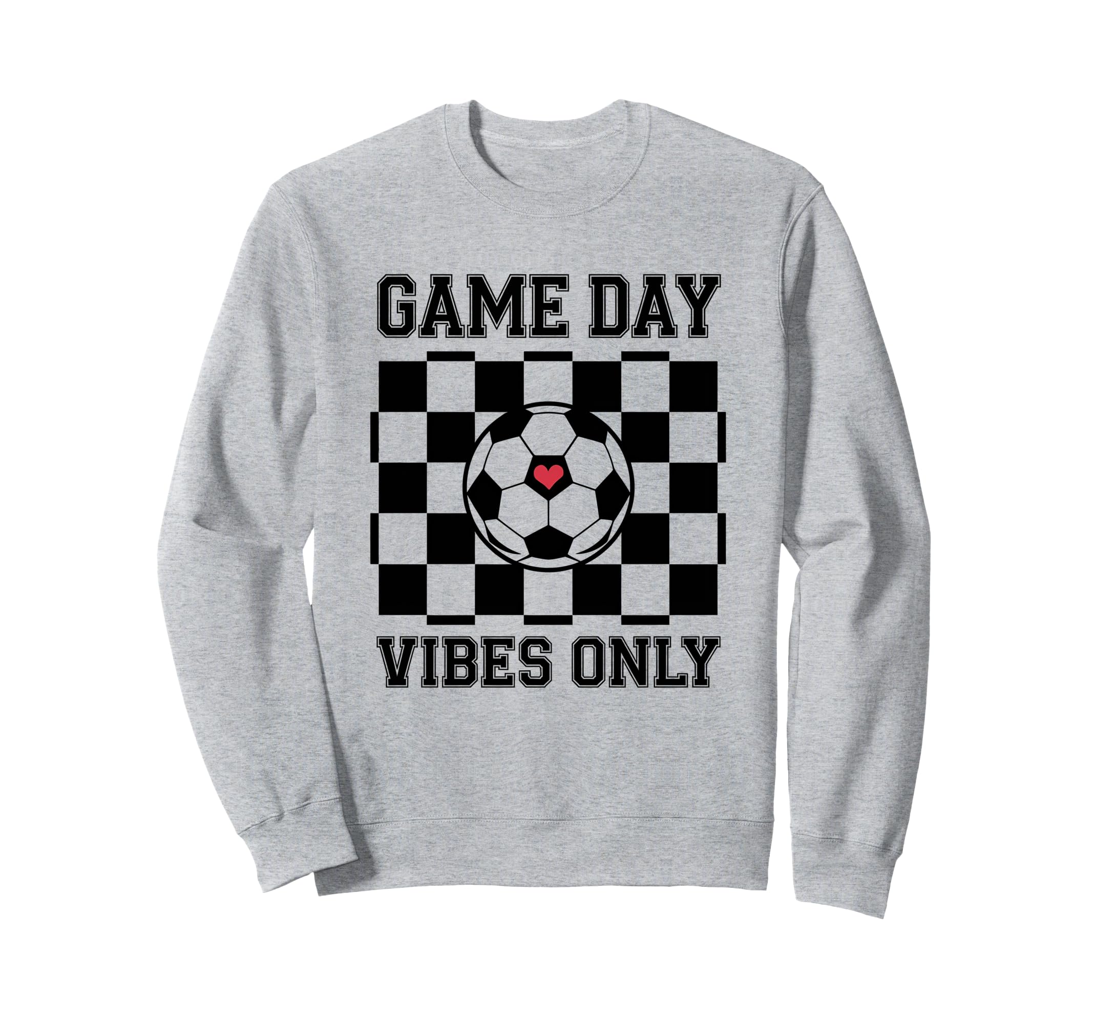 Groovy Soccer Soccer Game Day Vibes Only Sweatshirt - Graphic Print Unisex