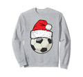 Soccer Football Santa Hat Sweatshirt - Fun Novelty Design Men Women