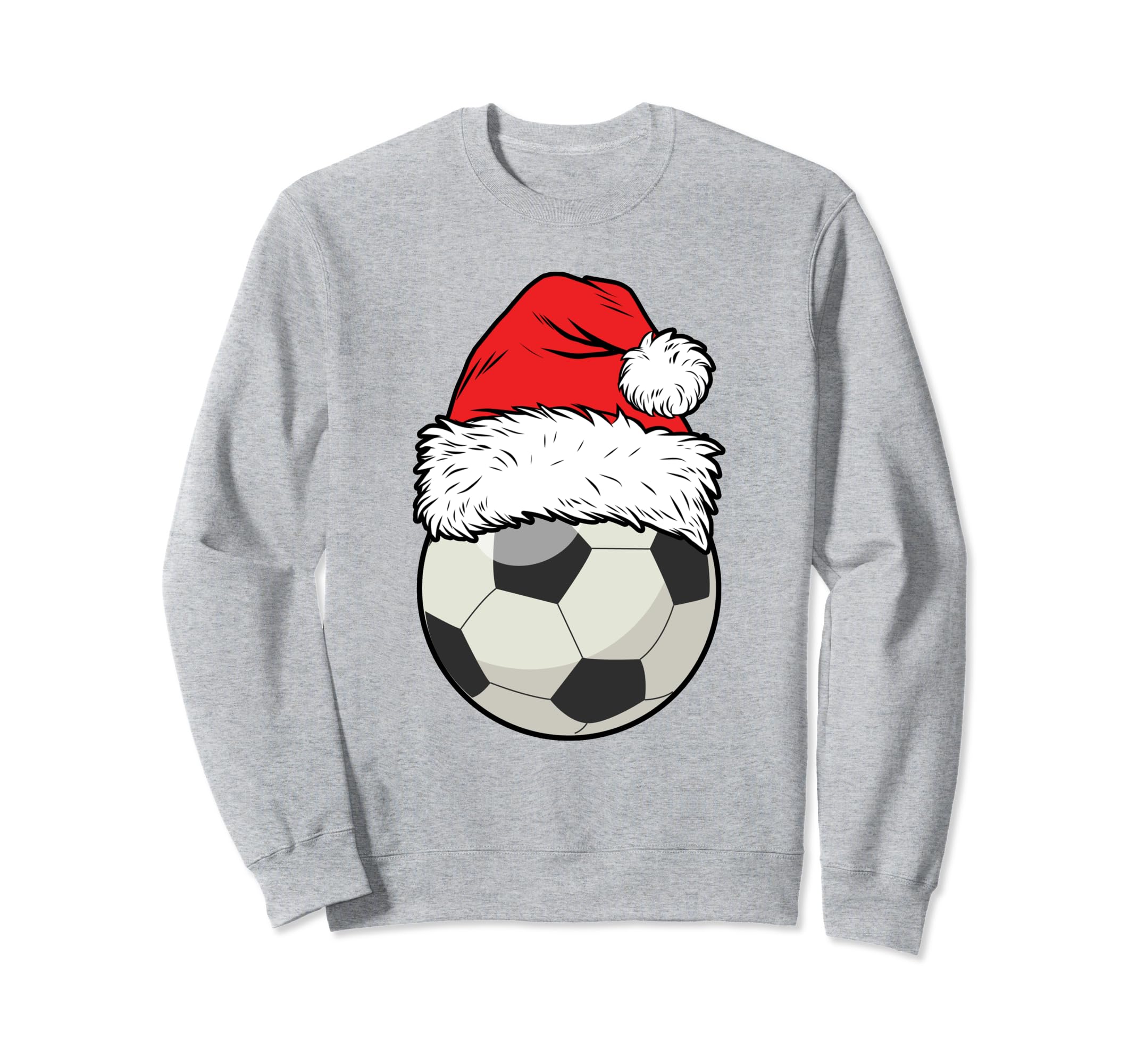 Soccer Football Santa Hat Sweatshirt - Fun Novelty Design Men Women
