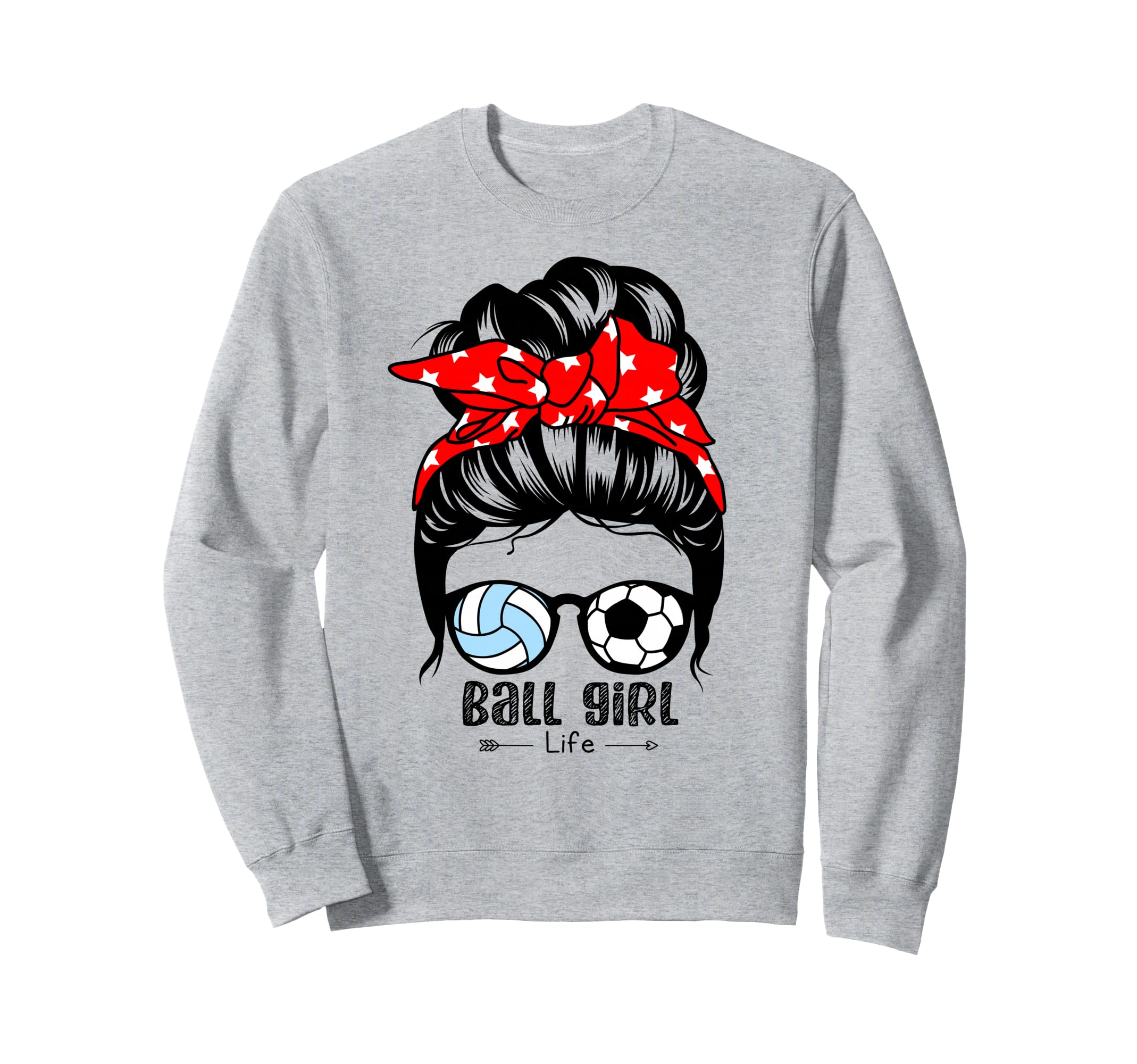 Ball Life Funny Soccer Volleyball Sweatshirt - Aesthetic Graphic Unisex