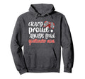Crazy Proud Goaltender Mom Ice Hockey Hoodie - Custom Art Print Unisex