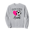 Soccer Aunt Love Heart Auntie Sweatshirt - Custom Art Print Men Women