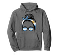 Argentina Messy Bun Flag Soccer Fan Hoodie - Streetwear Style for Adults