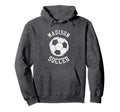 Madison Soccer Distressed 90S Hoodie - Minimalist Print for Adults