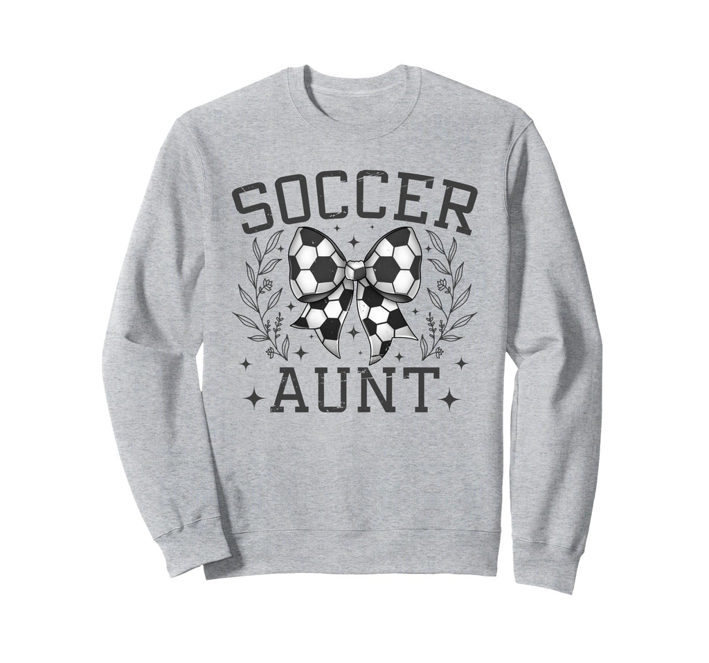 Coquette Bow Soccer Aunt Game Day Sweatshirt - Streetwear Style Men Women