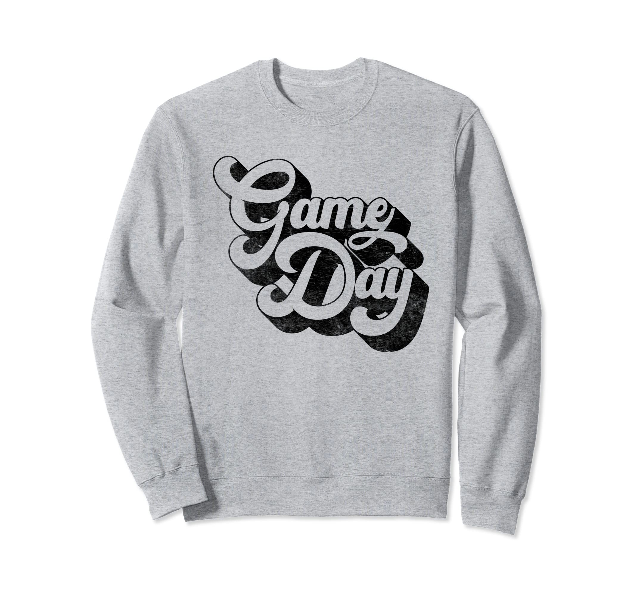 Game Day Black Sports Soccer Sweatshirt - Aesthetic Graphic Men Women