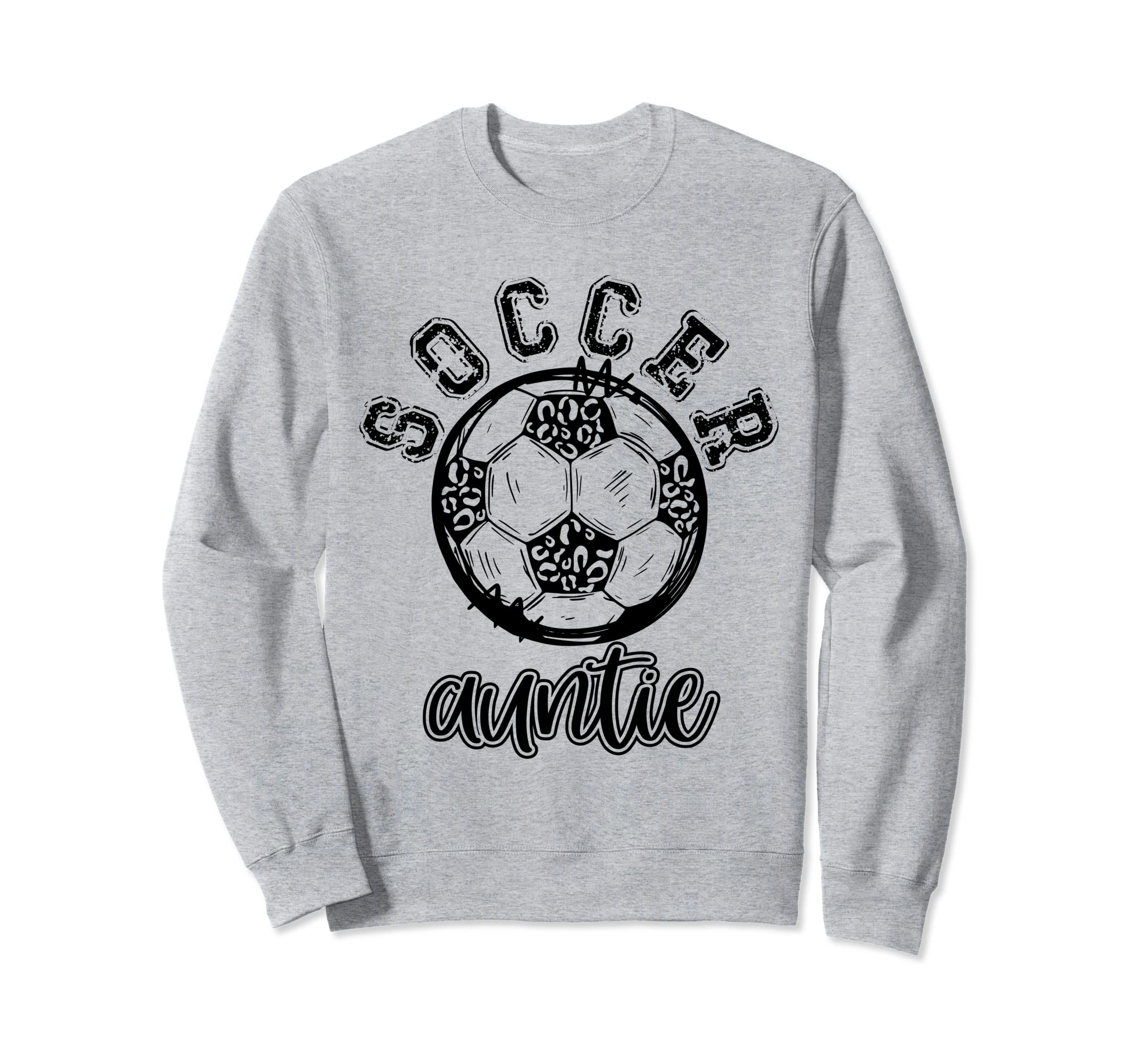 Soccer Auntie Leopard Cheetah Trendy Sweatshirt - Streetwear Style Unisex