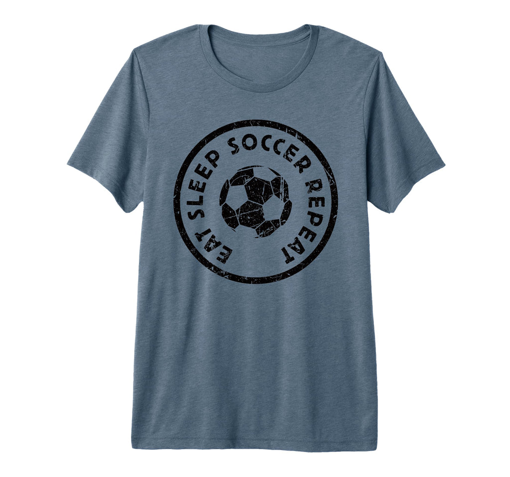Eat Sleep Soccer Repeat Player Athlete T-Shirt - Trendy Graphic for Adults