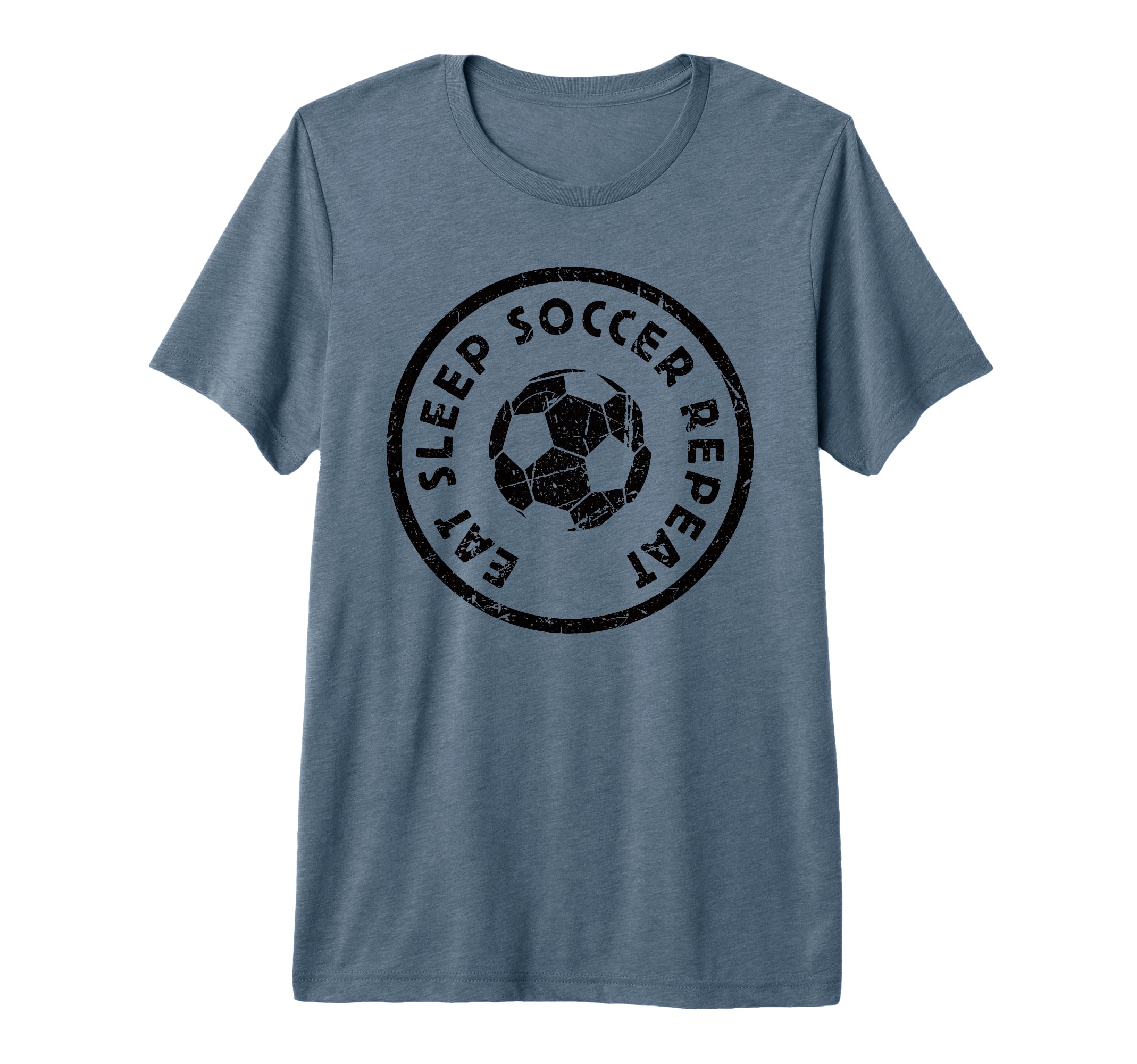 Eat Sleep Soccer Repeat Player Athlete T-Shirt - Trendy Graphic for Adults