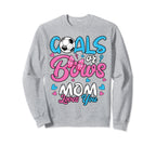 Gender Reveal Goals Or Bows Mom Sweatshirt - Unique Graphic for Adults