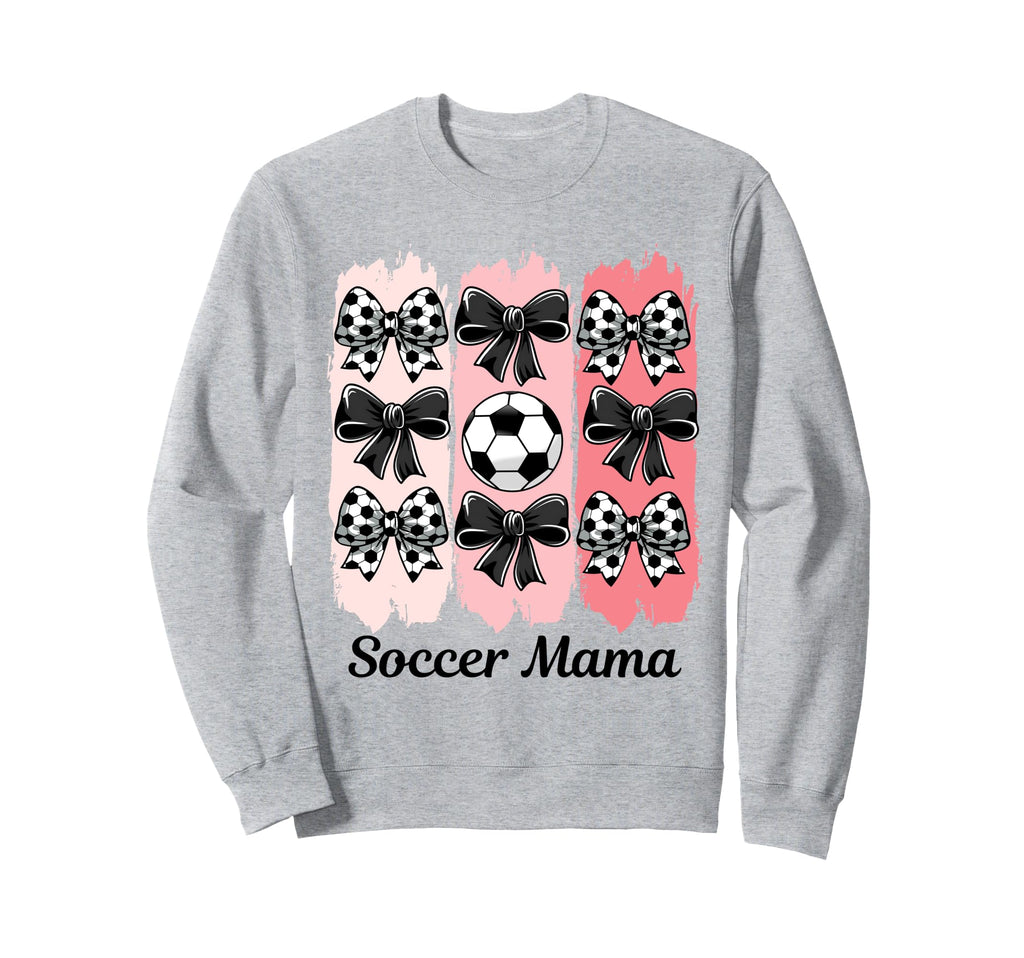 Soccer Mama Coquette Bow Soccer Mom Sweatshirt - Unique Graphic for Adults