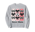 Soccer Mama Coquette Bow Soccer Mom Sweatshirt - Unique Graphic for Adults