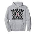 Groovy Soccer Soccer Game Day Vibes Only Hoodie - Graphic Print Unisex