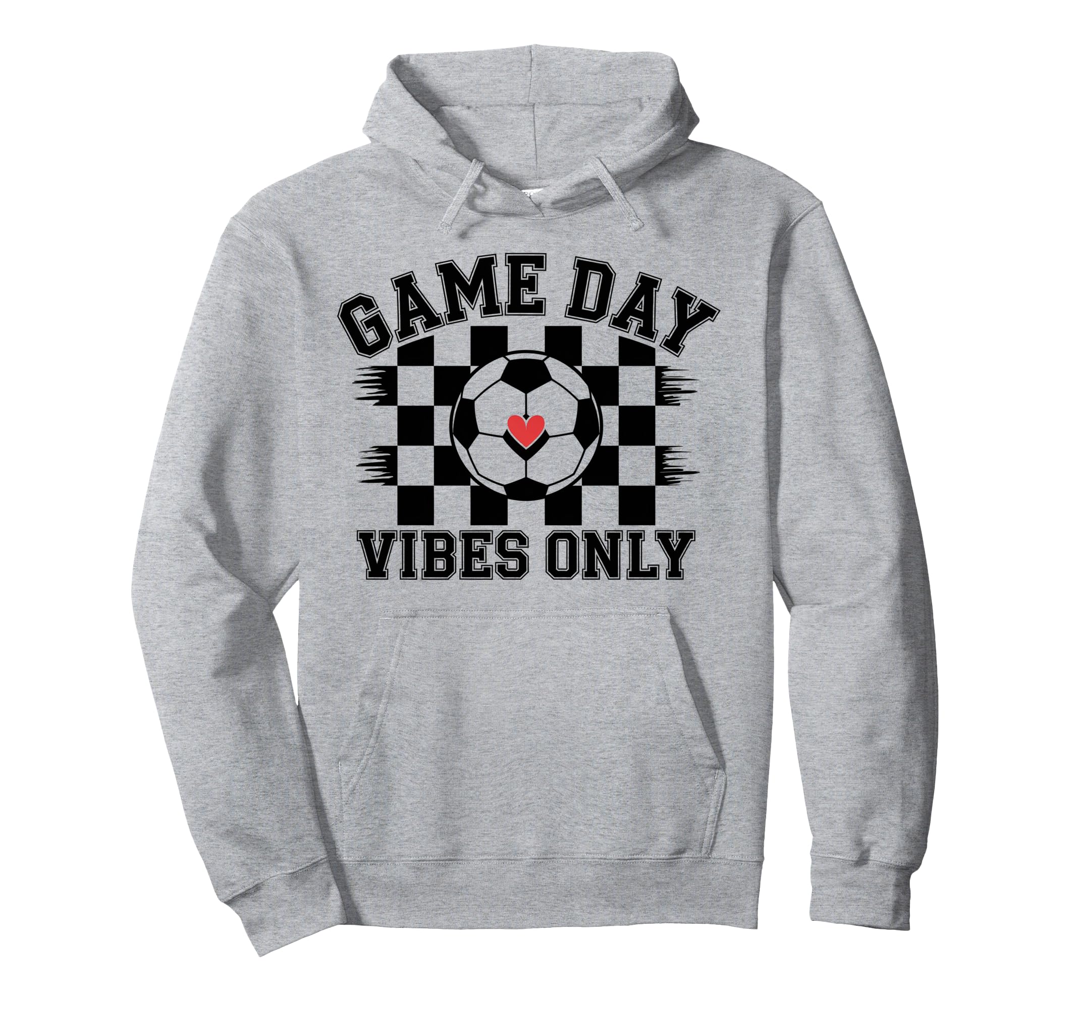 Groovy Soccer Soccer Game Day Vibes Only Hoodie - Graphic Print Unisex
