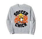 Soccer Chick Soccer Player Soccer Sweatshirt - Fun Novelty Design Unisex