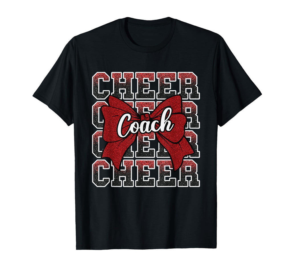Red Funny Sport Loud Proud Cheer Coach T-Shirt - Unique Graphic for Adults