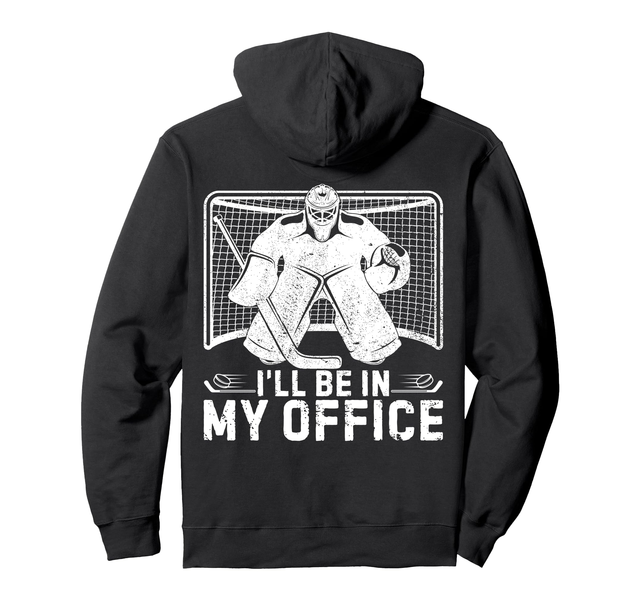 Ill Be My Office Funny Ice Hockey Hoodie - Streetwear Style Men Women