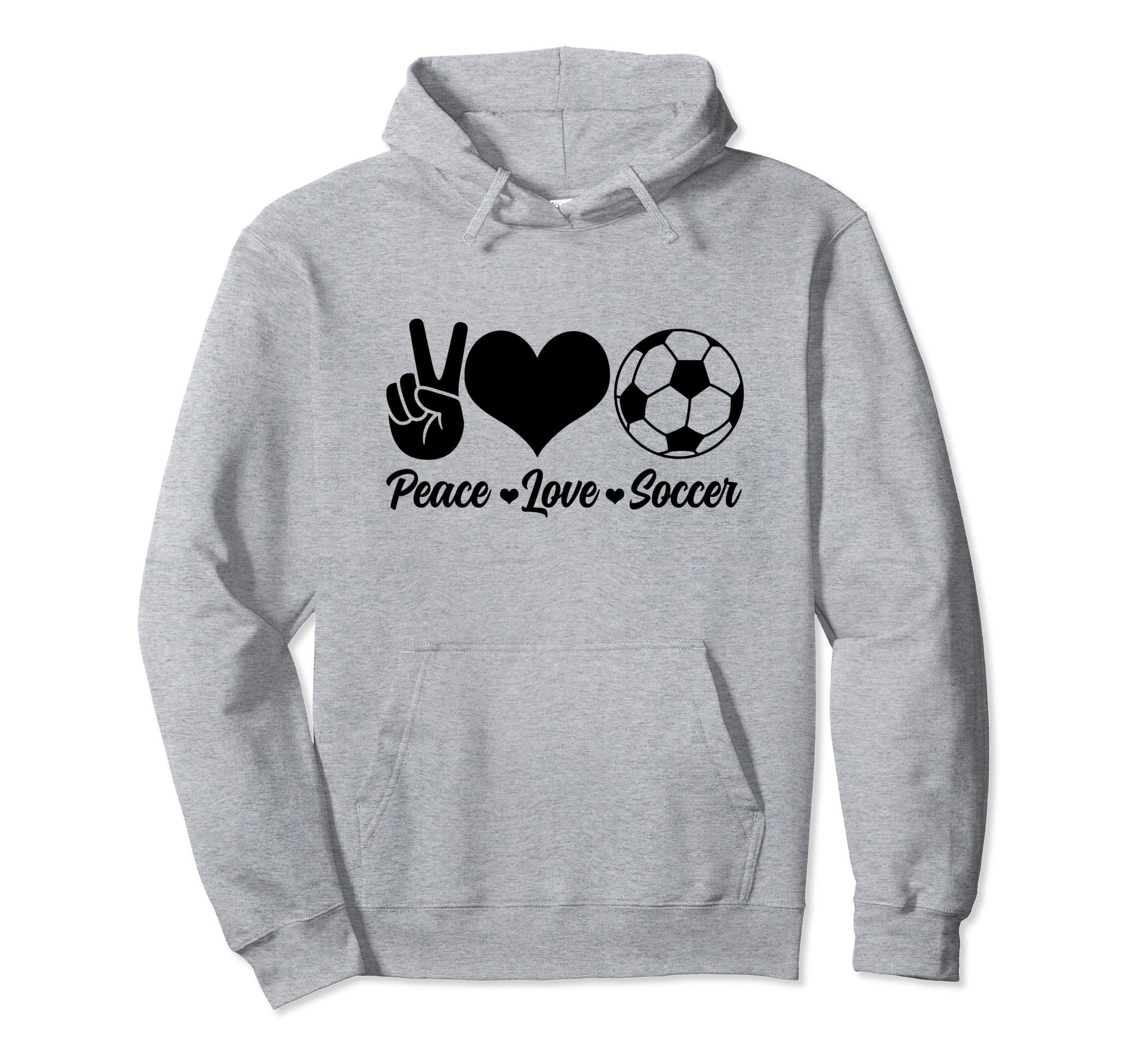 Soccer Player Peace Love Soccer Player Hoodie - Minimalist Print Men Women