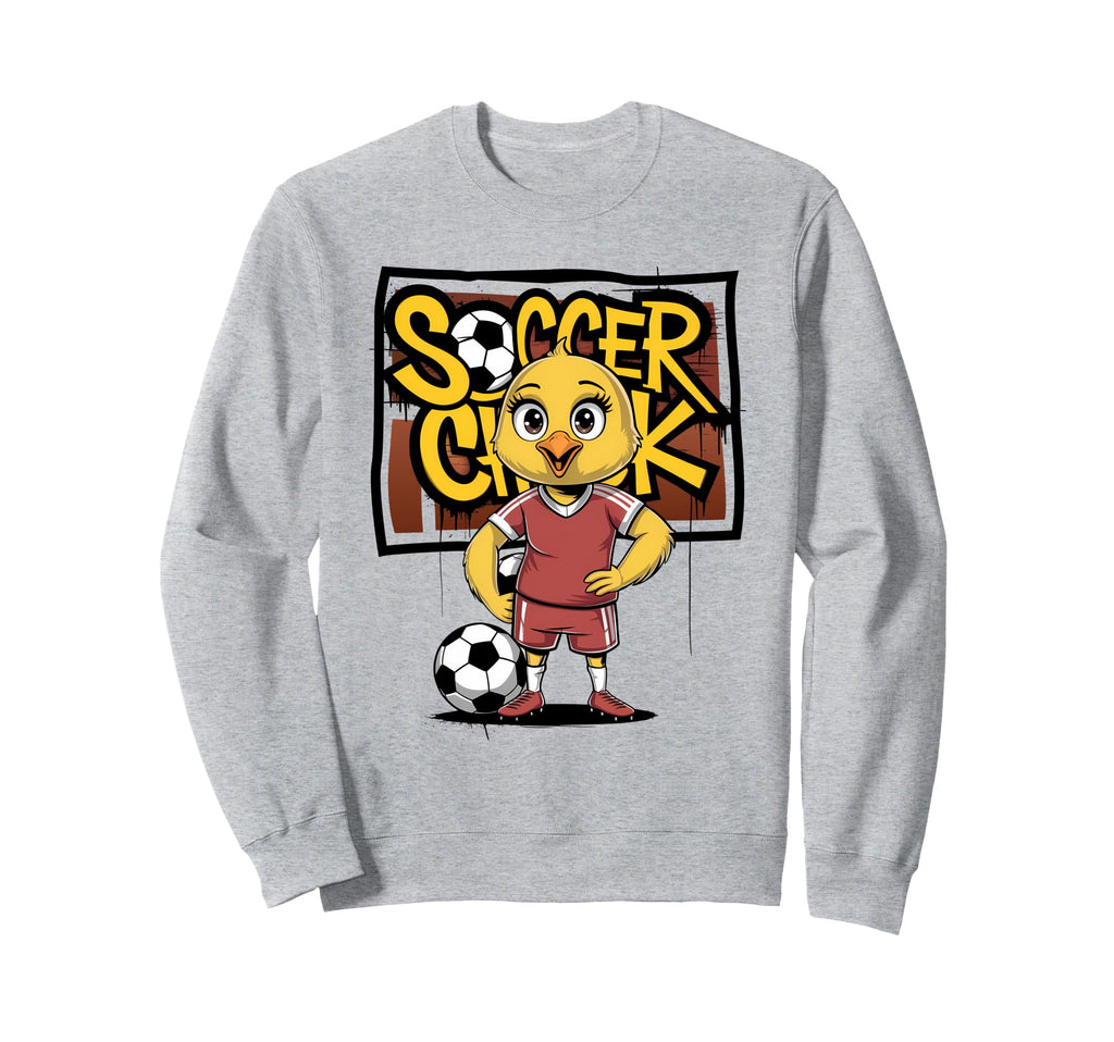 Soccer Chick Soccer Player Soccer Sweatshirt - Graphic Print for Adults