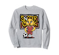 Soccer Chick Soccer Player Soccer Sweatshirt - Graphic Print for Adults