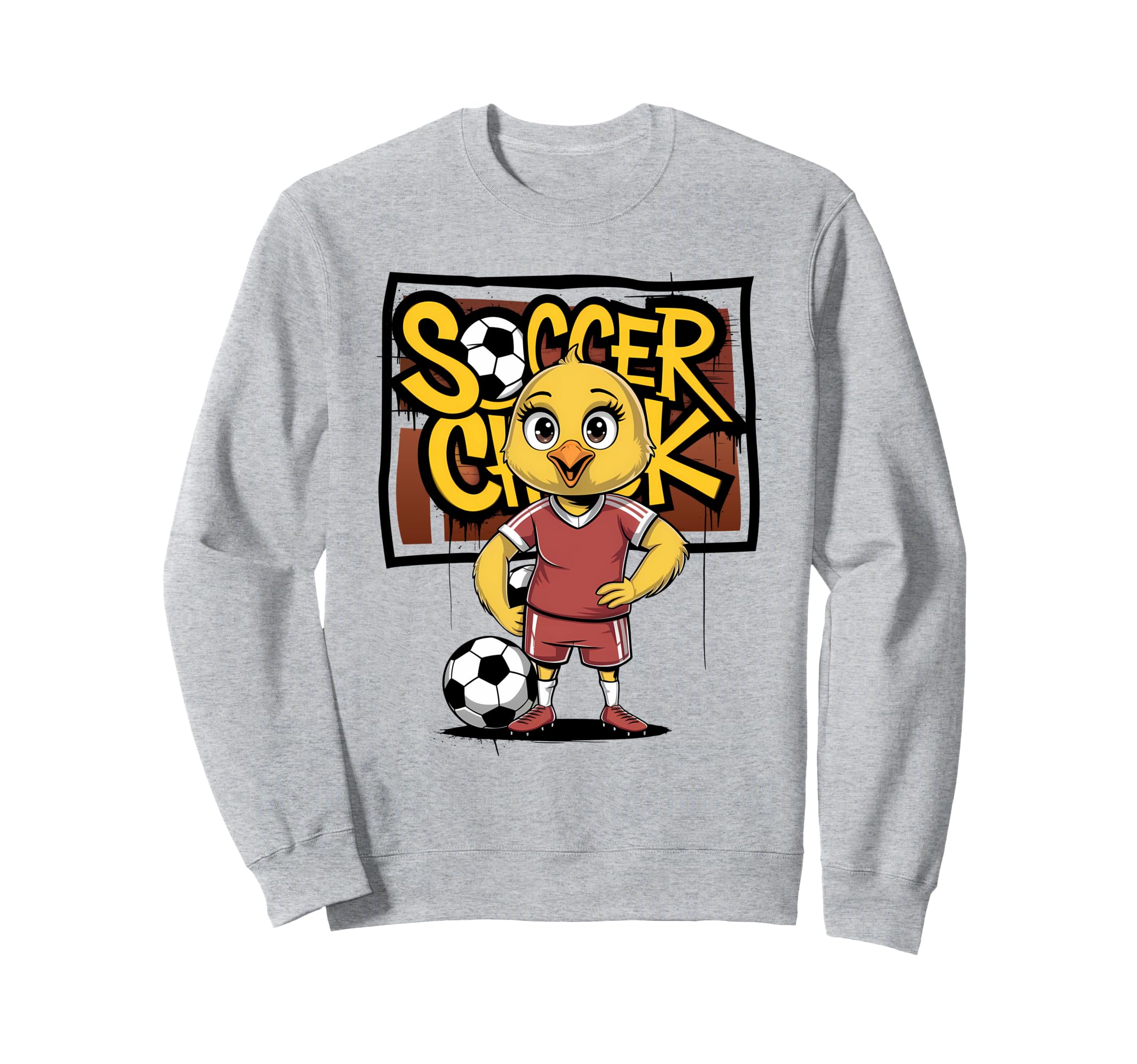 Soccer Chick Soccer Player Soccer Sweatshirt - Graphic Print for Adults