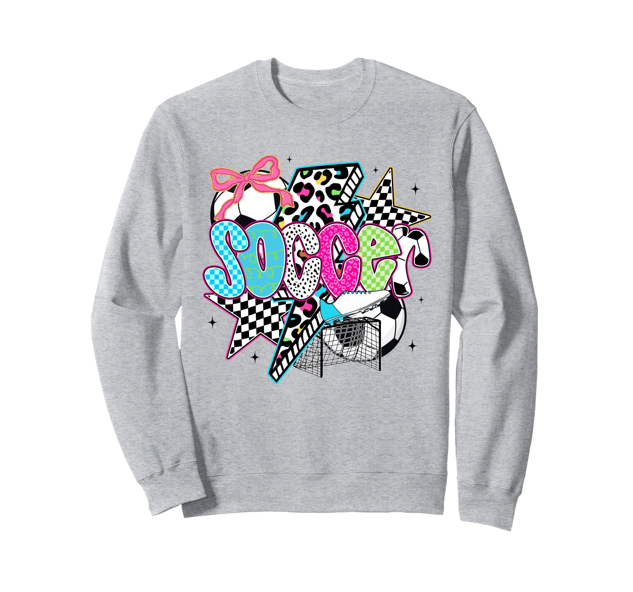Soccer Coquette Bow Game Day Sweatshirt - Casual Everyday Wear Unisex