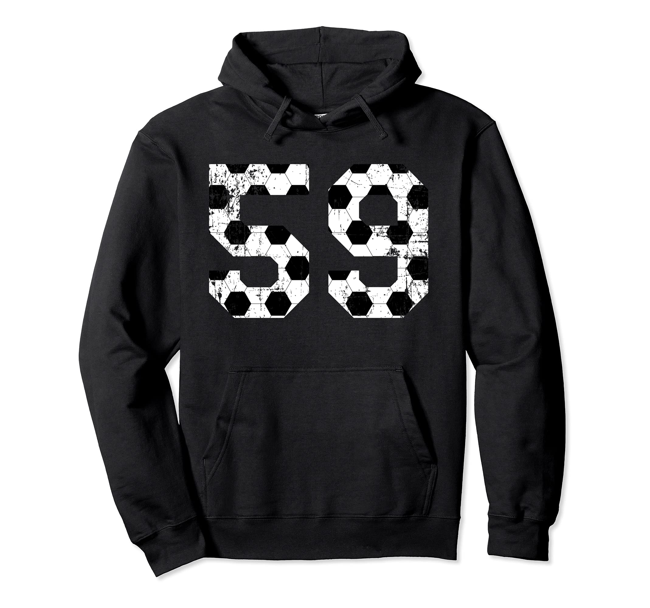Soccer 59 Jersey Number Hoodie - Trendy Graphic for Adults