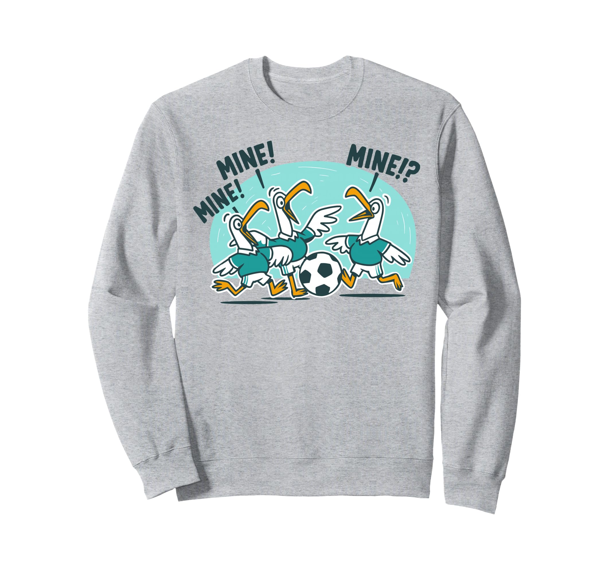 Funny Bird Playing Soccer Ocean Bird Sweatshirt - Streetwear Style Unisex