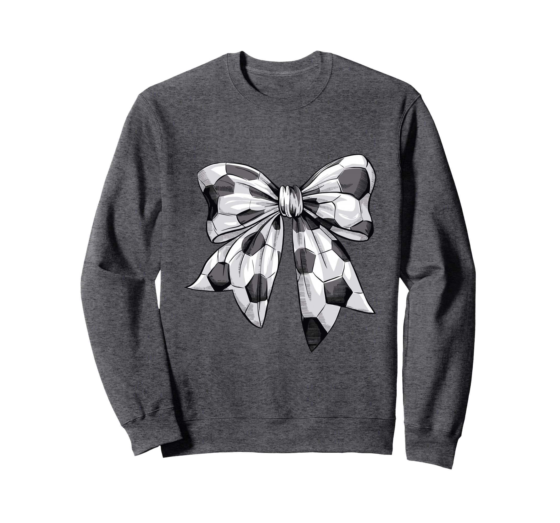 Coquette Bow Soccer Ball Mom Life Game Sweatshirt - Graphic Print Unisex