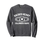 Sacred Heart Columbus Ships Soccer Sweatshirt - Minimalist Print Men Women