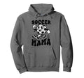 Checkered Soccer Mama Soccer Mom Game Hoodie - Trendy Graphic for Adults