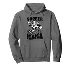 Checkered Soccer Mama Soccer Mom Game Hoodie - Trendy Graphic for Adults