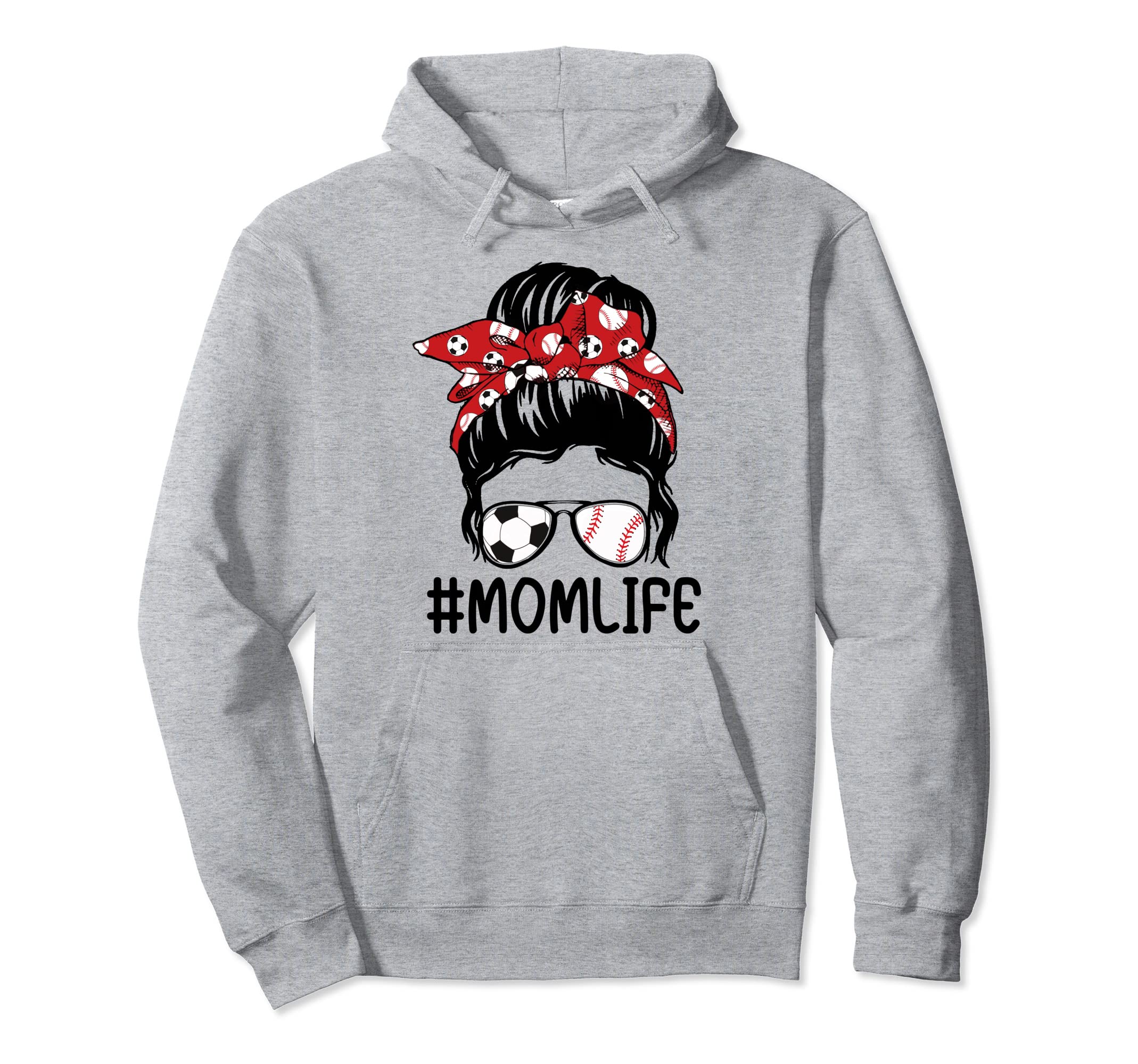 Mom Life Softball Baseball And Soccer Hoodie - Trendy Graphic Men Women